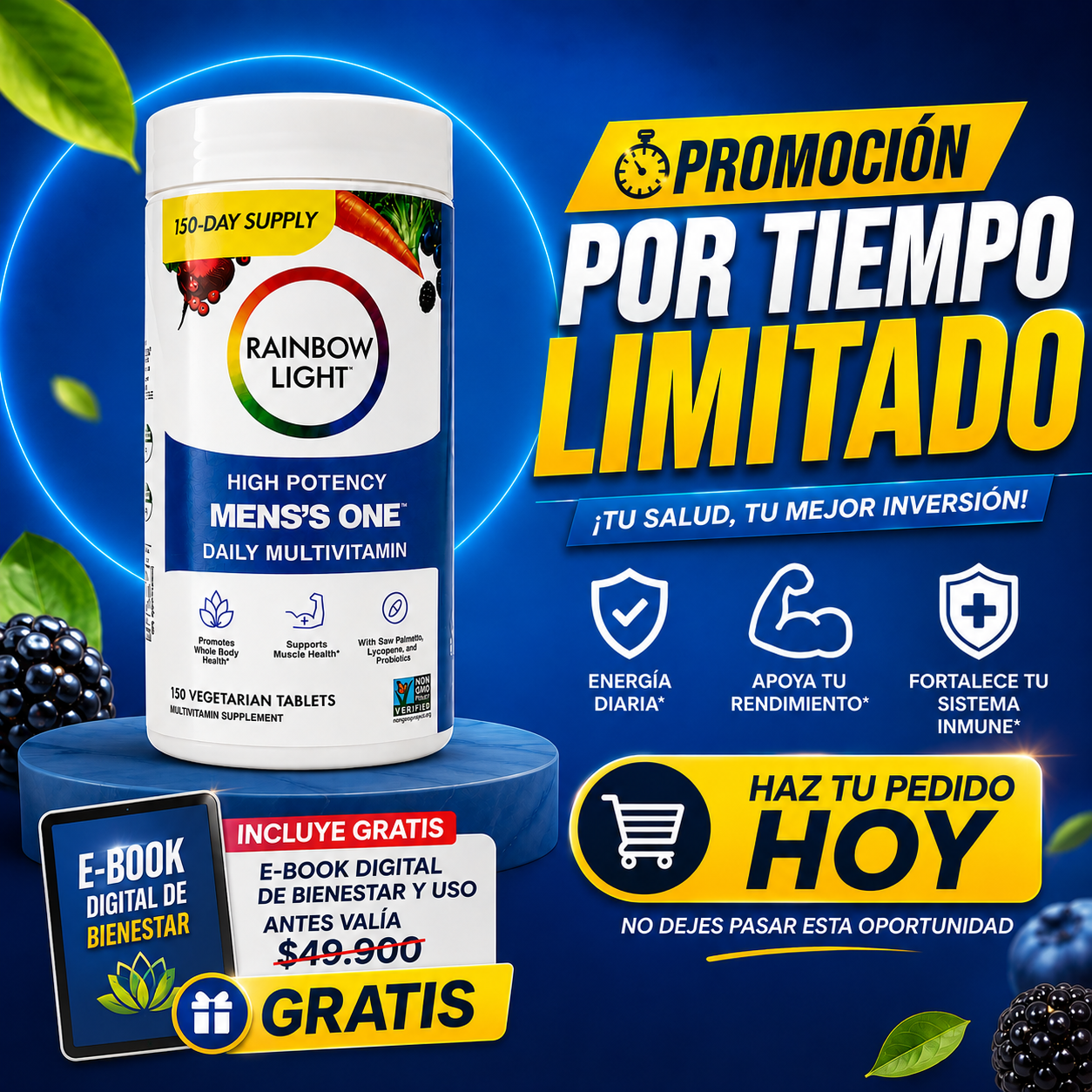RAINBOW LIGHT MEN´S  150 CAP + REGALO