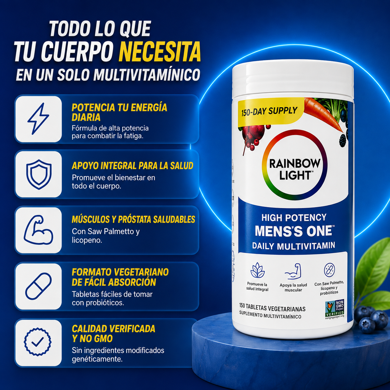 RAINBOW LIGHT MEN´S  150 CAP + REGALO