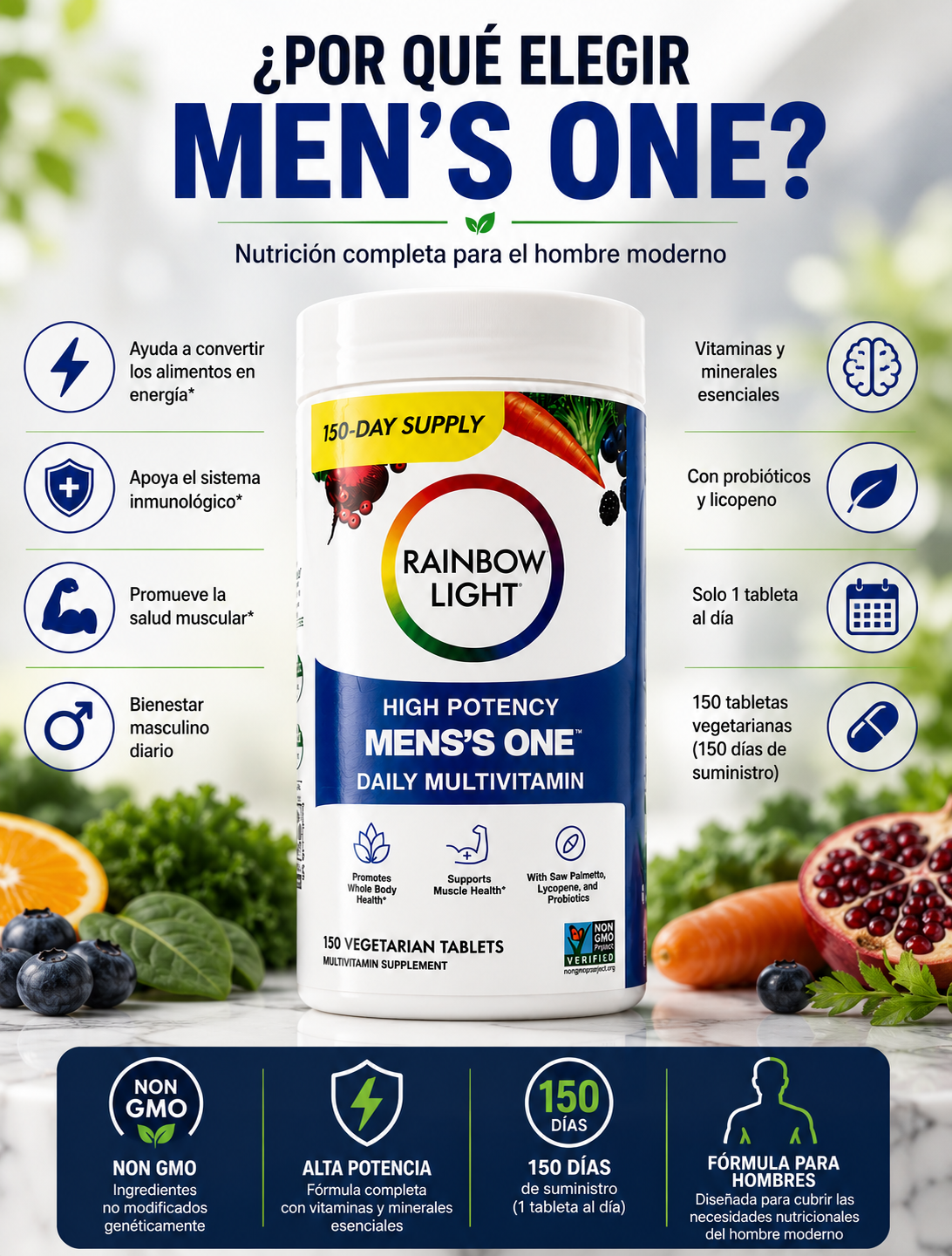 RAINBOW LIGHT MEN’S ONE – PARA HOMBRRES